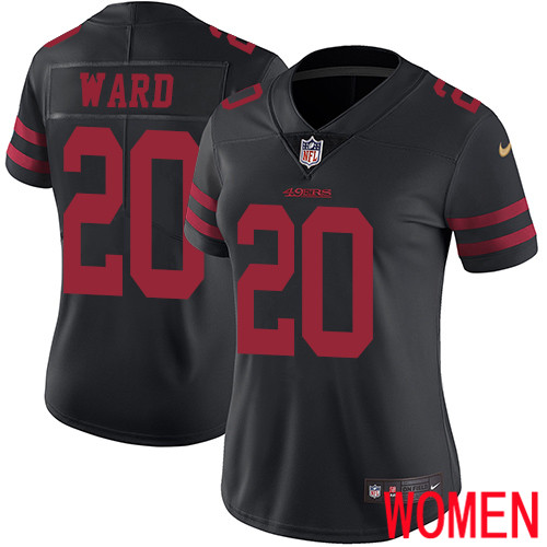 San Francisco 49ers Limited Black Women Jimmie Ward Alternate NFL Jersey #20 Vapor Untouchable->women nfl jersey->Women Jersey
